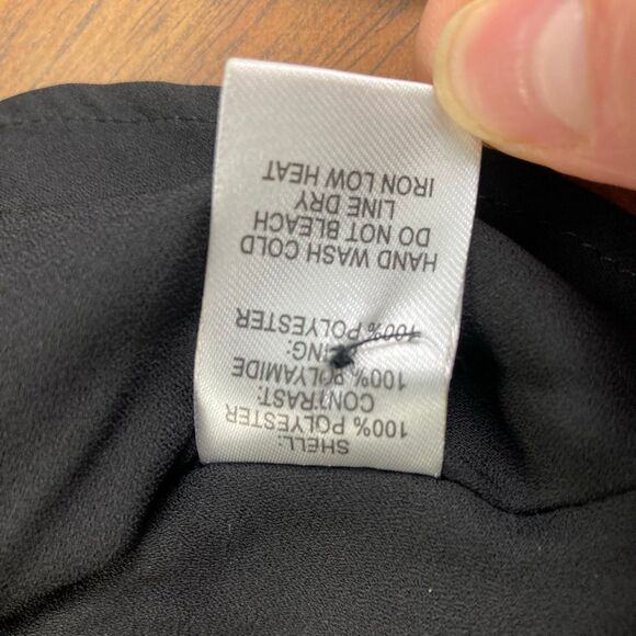 Lulu's Small Peasant Chiffon Lace Surplice Blouse Top Cropped Black Cocktail NWT - Picture 9 of 10